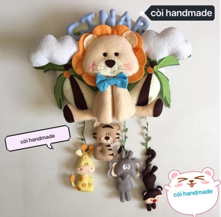 Bảng tên trang trí cho bé(vải dạ handmade)