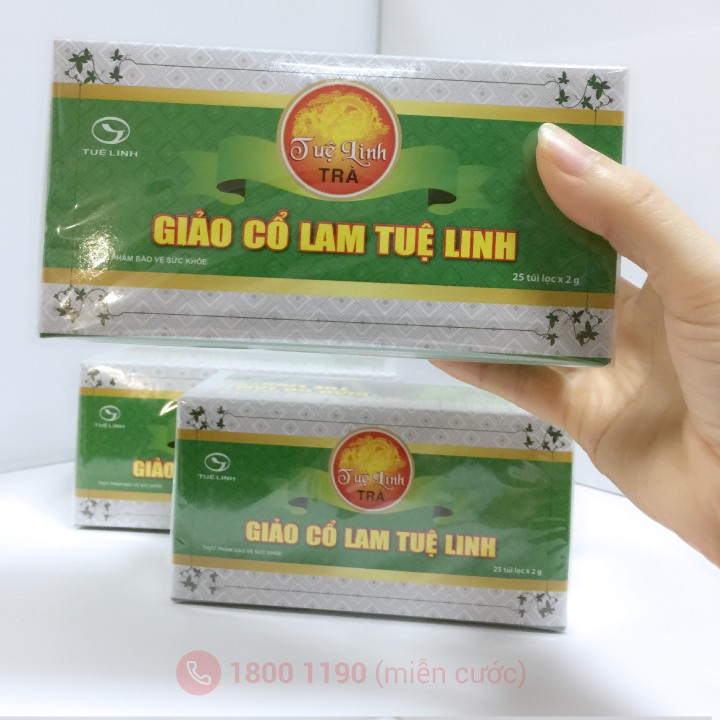 Trà Giảo Cổ Lam 25 túi lọc-[Chính Hãng Tuệ Linh] - Ổn định huyết áp, hỗ trợ người tiểu đường.