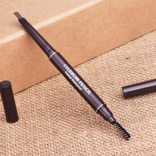 Chì kẻ lông mày hai đầu không thấm nước tiện dụng, bút kẻ chân mày lâu trôi hai đầu Eyebrow Pencil