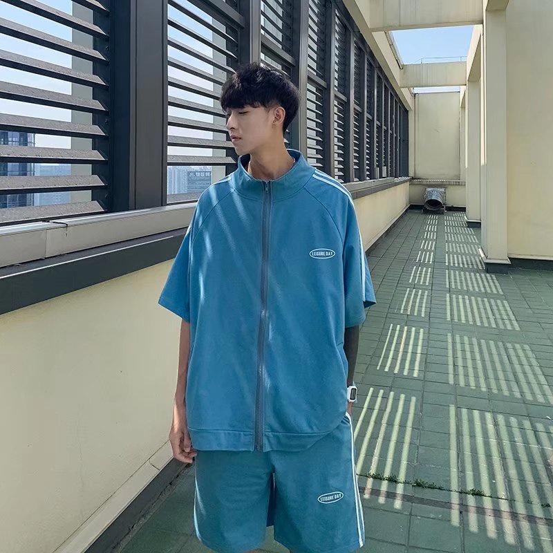 Set Đồ Thể Thao Nam Nữ Dáng Rộng đồ bộ nam Thiết Kế Đơn Giản đồ bộ thể thao nữ Phong Cách Hàn Quốc Thời Trang bộ thể thao nam mùa hè Cá Tính Quần áo nam