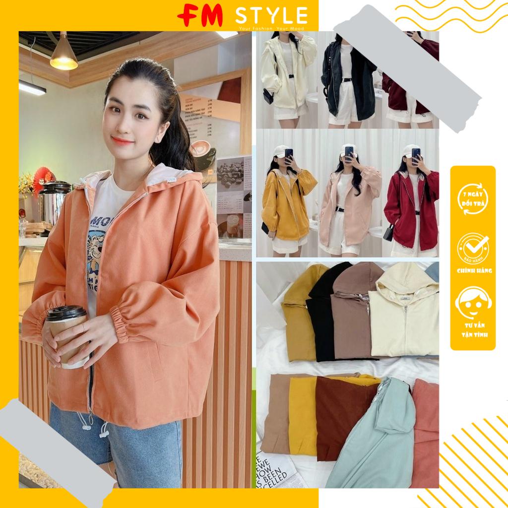 Áo khoác nữ FM Style form rộng freesize chất nhung tăm 2 lớp dày dặn tay thumbnail