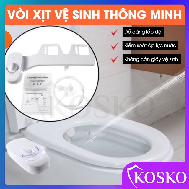 Vòi xịt vệ sinh thông minh Kosko mã Gangang - KG01 phù hợp nhiều loại bồn cầu, vệ sinh nhẹ nhàng (không dùng điện)