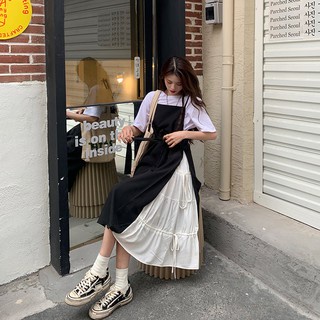 Set áo+ yếm váy ulzzang phong cách Hàn Quốc nữ tính | BigBuy360 - bigbuy360.vn