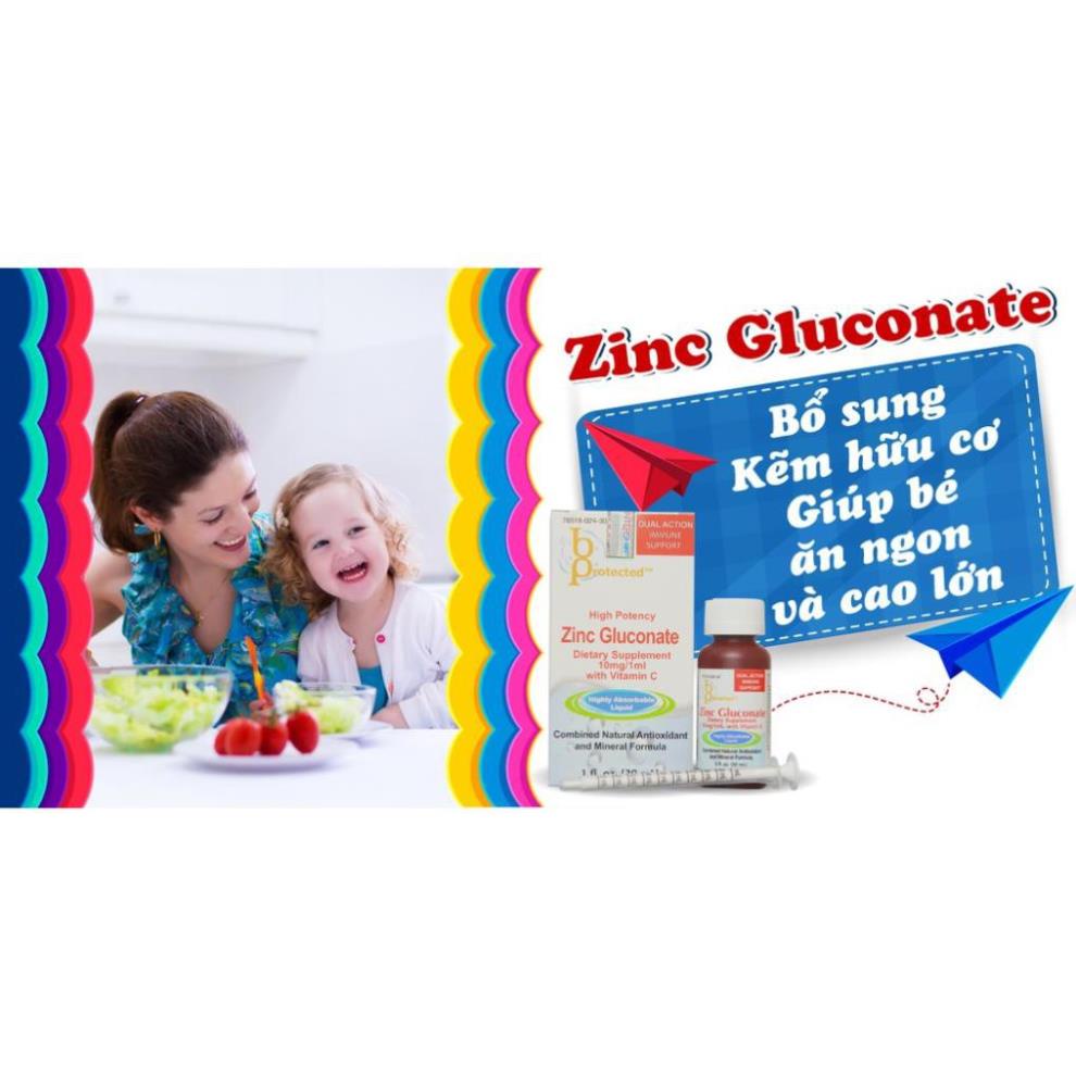 [GIÁ GỐC]  ZinC Gluconate bổ sung Kẽm, vitamin C cải thiện tình trạng biếng ăn của trẻ - Lọ 30ml