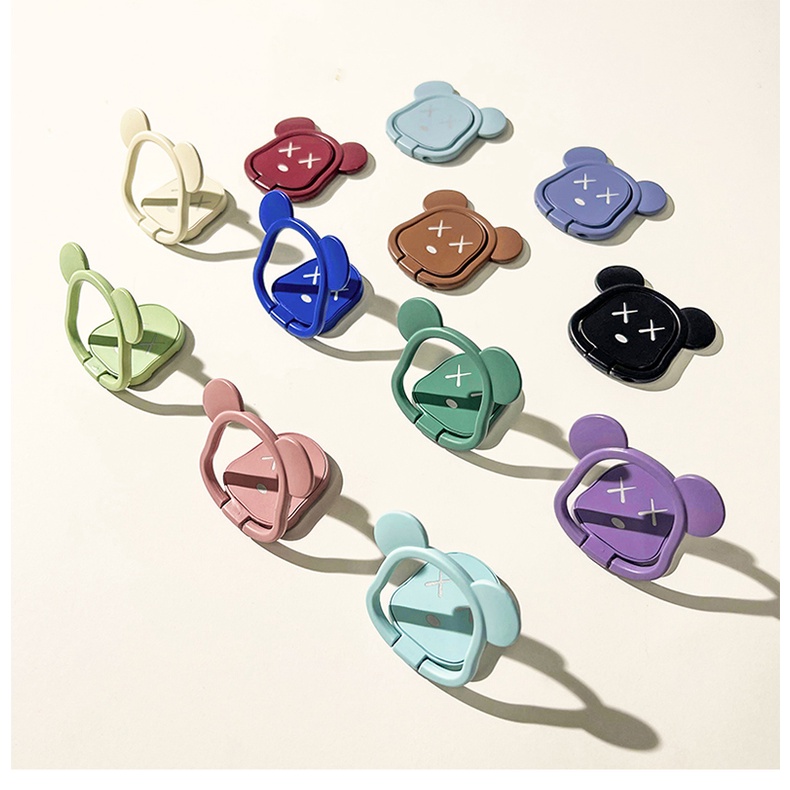 Ring điện thoại, giá đỡ điện thoại hình Bear Brick đủ màu