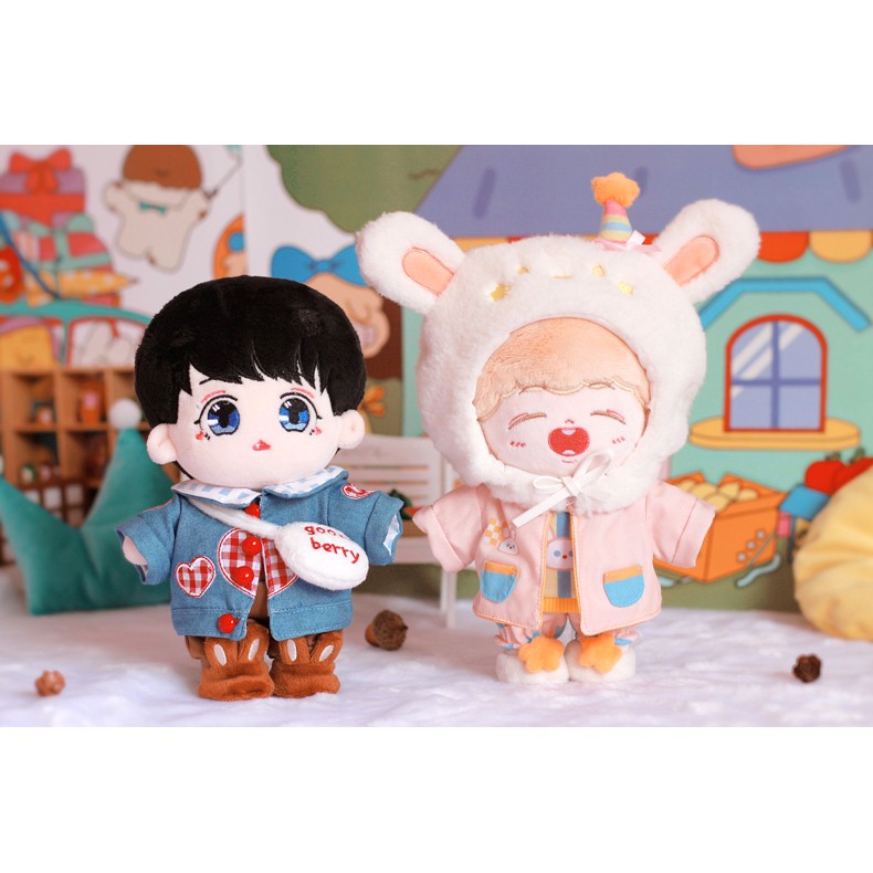 Bộ đồ Thỏ Bunny và Gấu xanh cho doll 20cm