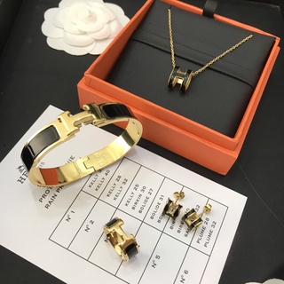 Set Bộ HM Vòng Tay Nữ Lắc Tay Titan/Dây Chuyền Cổ/Nhẫn/Bông Tai Cao Cấp Chất Liệu Không Rỉ Set Bền Đẹp