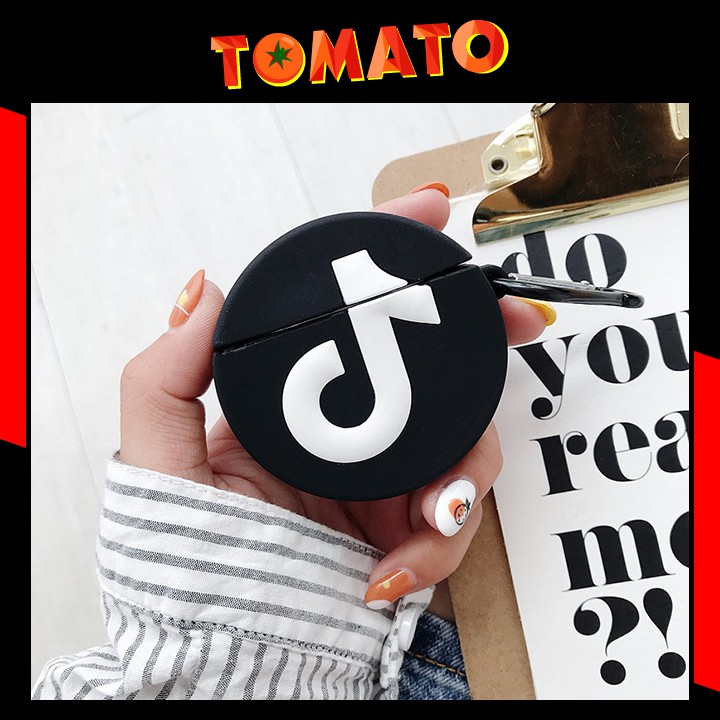 Case airpods Logo Tiktok, Vỏ bao airpod 1 2, inpods 12 silicon đựng tai nghe bluetooth , tai nghe không dây