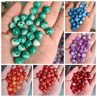 200 Hạt sâu chuỗi nhựa giả đá làm vòng tay, handmade, màn cửa 10mm