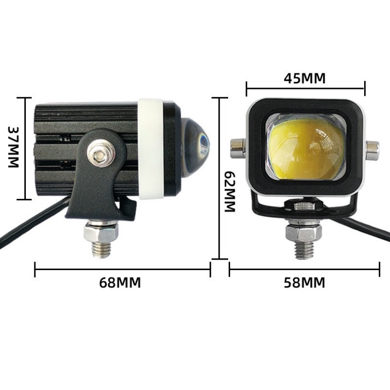 Đèn led trợ sáng mini 2 màu MA Racing chính hãng mã M1.0- giá 1 bóng ( 4 chế độ 31W) Siêu Sáng