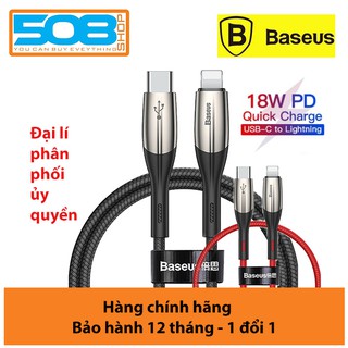 Cáp sạc Nhanh Type C to Lightning Baseus Horizontal Data PD (18W, Power Delivery Fast Charge, C to iPhone Cable)