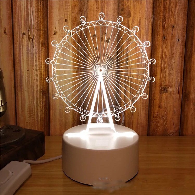 Đèn để bàn phòng ngủ 2D 3D hình dáng xinh đẹp, quà tặng ý nghĩa