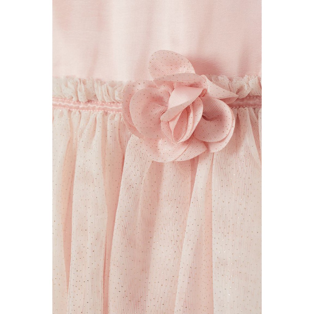 Váy hồng hoa eo H&M