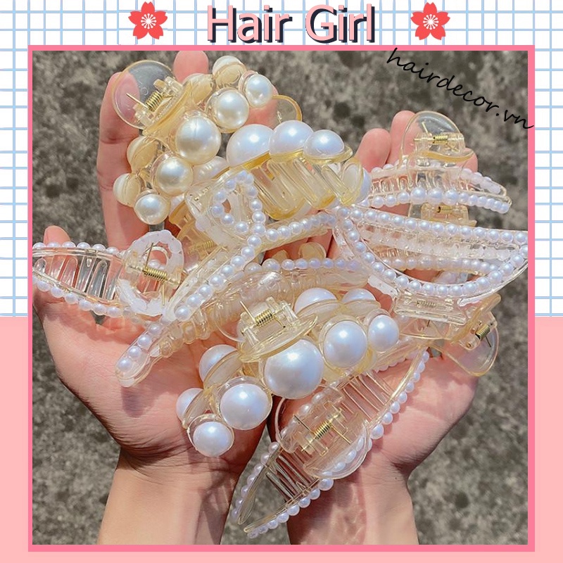 Kẹp Tóc Đính Ngọc Trai giả Xinh Xắn Cho Nữ