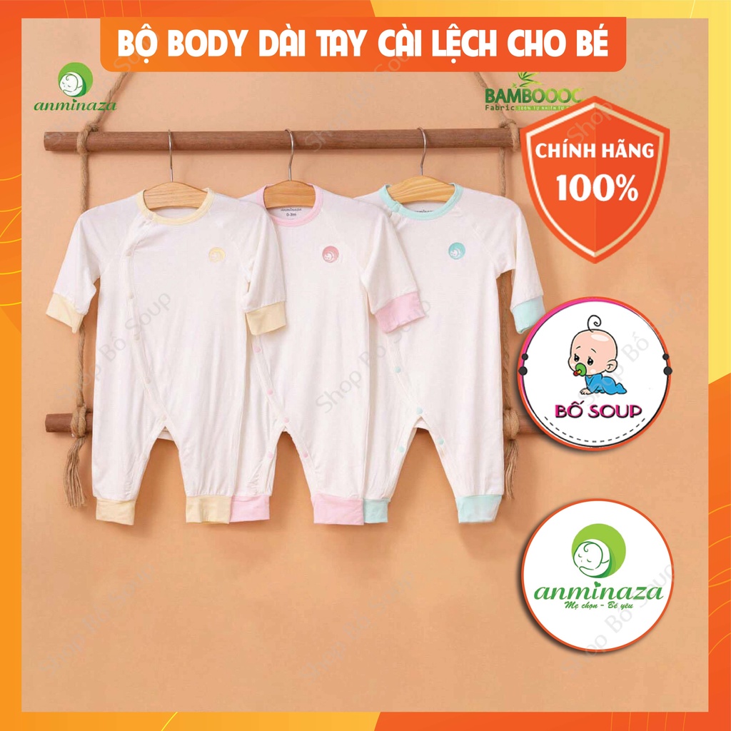 Body dài tay cho bé trai, bé gái, bodysuit liền thân 100% cotton Anminaza Việt Nam
