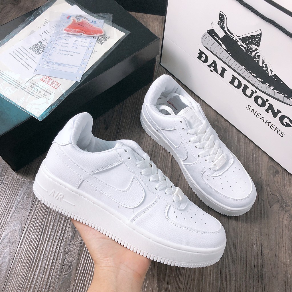 foce trắng [TẶNG MÓC KHÓA - FULL BOX] giày thể thao force trắng nam nữ tăng chiều cao foce trắng