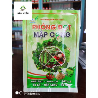 Phân bón lá Phóng Đọt Mập Cọng - gói 50g - Nhú đọt, Xanh lá, Dày lá, To lá, Mập cọng, To bụi - Chuyên dùng cho Rau Màu