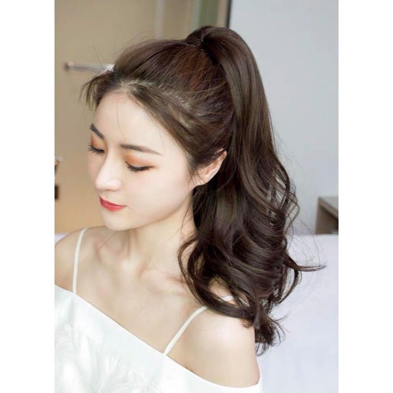 Tóc giả ngoặm xoăn đuôi ❤️FREESHIP❤️ tóc ngoặm xoăn đuôi n40