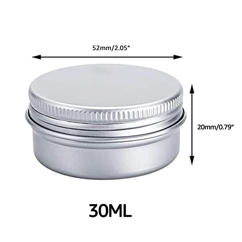Set 20 Hộp Thiếc Nhôm Rỗng 30ml Dùng Đựng Son Dưỡng Môi / Kem Tiện Dụng