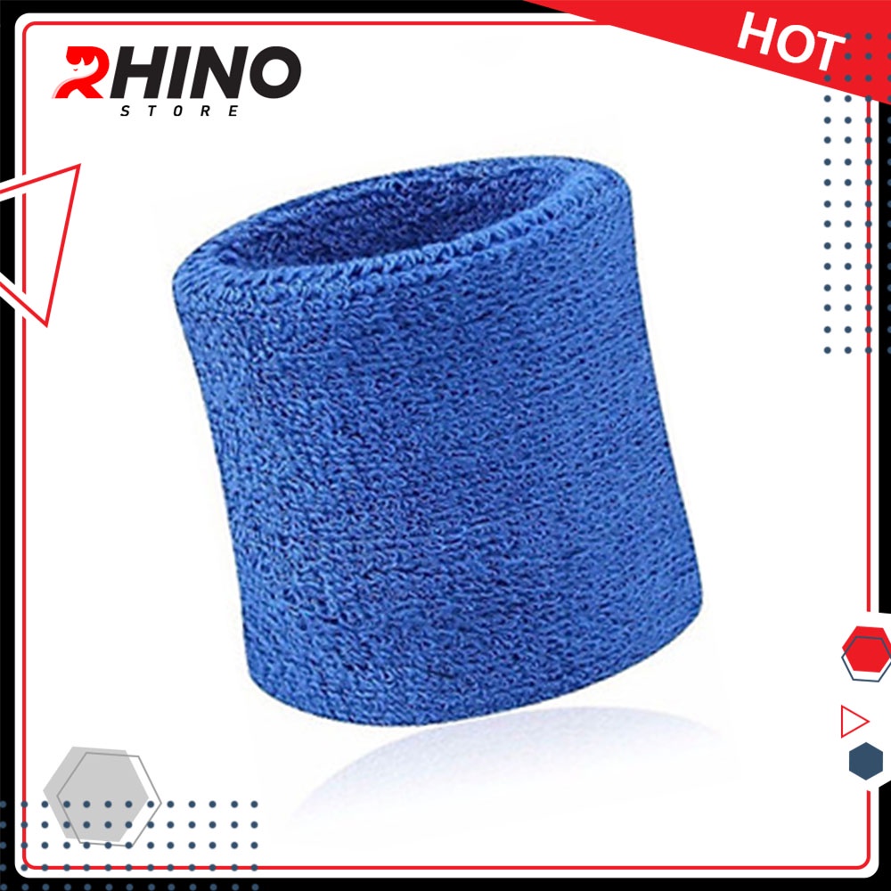 Combo Cuốn cổ tay thấm mồ hôi chơi thể thao Rhino 0230 tiện dụng lau mồ hôi, bảo vệ cổ tay