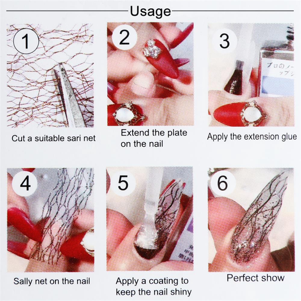 Miếng dán trang trí móng dập nổi họa tiết lưới sọc