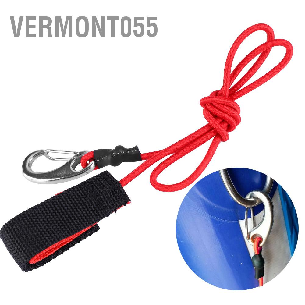 Vermont055 Elastic String Boating Kayak Paddle Safety Rod Leash with Carabiner for Paddling