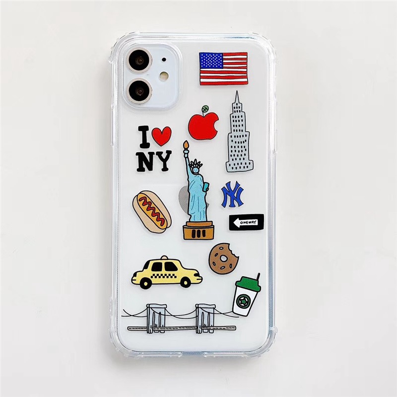 Sang Trọng Ốp Điện Thoại Silicon Mềm Trong Suốt In Hình Thành Phố Paris Seoul New York Cho Iphone 11 Pro Max Xs Max Xr 6 6s 7 8 Plus