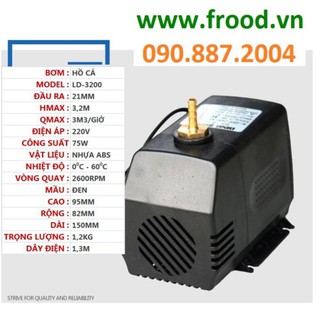 Bơm chìm 220v - 75w - 3m3!h