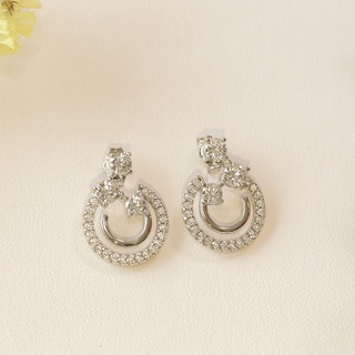 [Gemour]Hoa tai Journey of Stars bạc Ý silver  925 cao cấp mạ Platinum đá Cubic Zirconia trắng quà tặng đẹp
