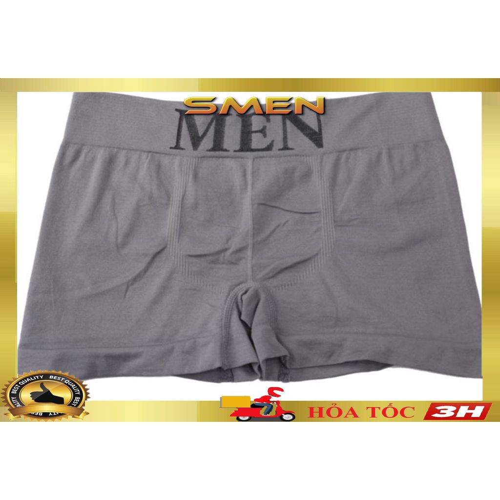 Quần sịp nam boxer dệt kim, quần lót nam boxer MEN cao cấp (Che tên) - SMEN