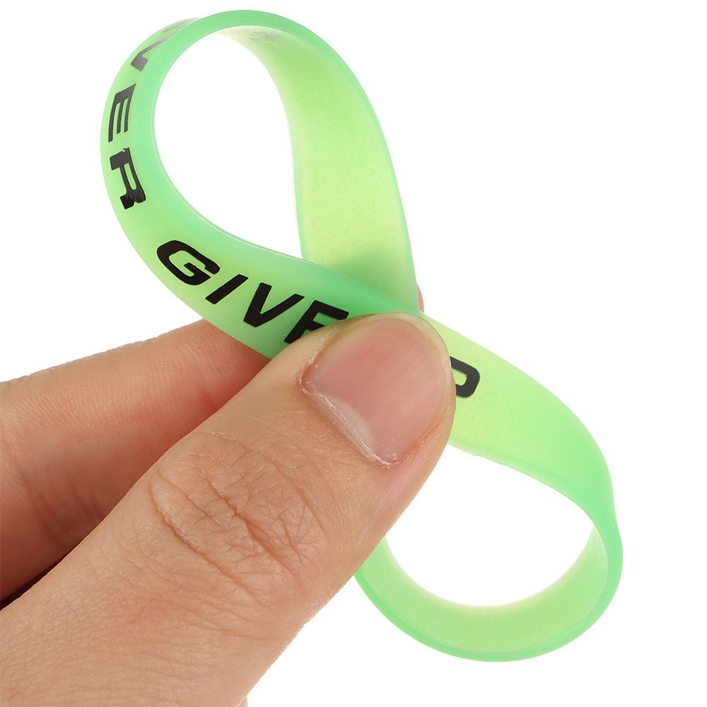 JUNE Vòng đeo tay thể thao bằng cao su silicon dạ quang nhiều màu thời trang cho nam và nữ