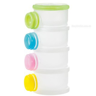 Hộp đựng sữa 4 tầng, nắp mở ngang Papa, Hộp chia sữa Papa 4 tầng (Thái Lan)
