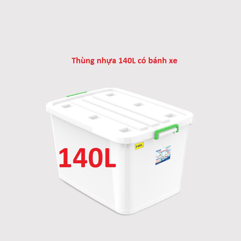 (Hà Nội) Thùng Nhựa Đa Năng 220L- 55L Duy Tân Có Bánh Xe ( Hàng Chính Hãng)