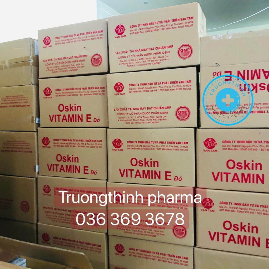 Oskin vitamin E đỏ, làm đẹp da, hạn chế lão hóa