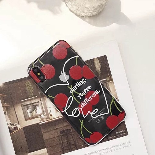 Ốp điện thoại in hình trái cherry cho Iphone 5/5S/6/6plus/6S/6S plus/6/7/7plus/8/8plus/X/XS/XS Max/11 258 | BigBuy360 - bigbuy360.vn