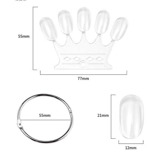 Móng que vuông niệm làm bảng màu Sơn gel