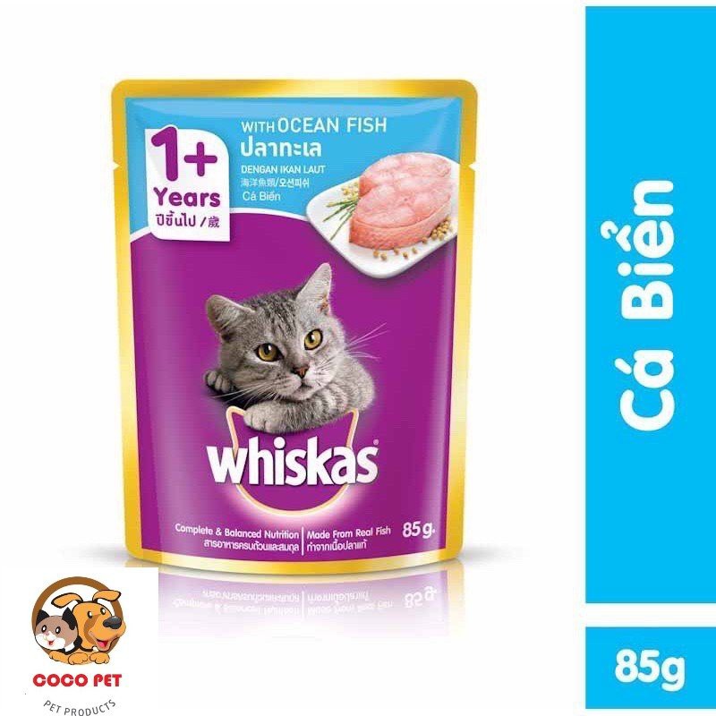 Pate Whiskas Cho Mèo Gói 80g - Thức Ăn, Súp Thưởng Cho Mèo Con Junior