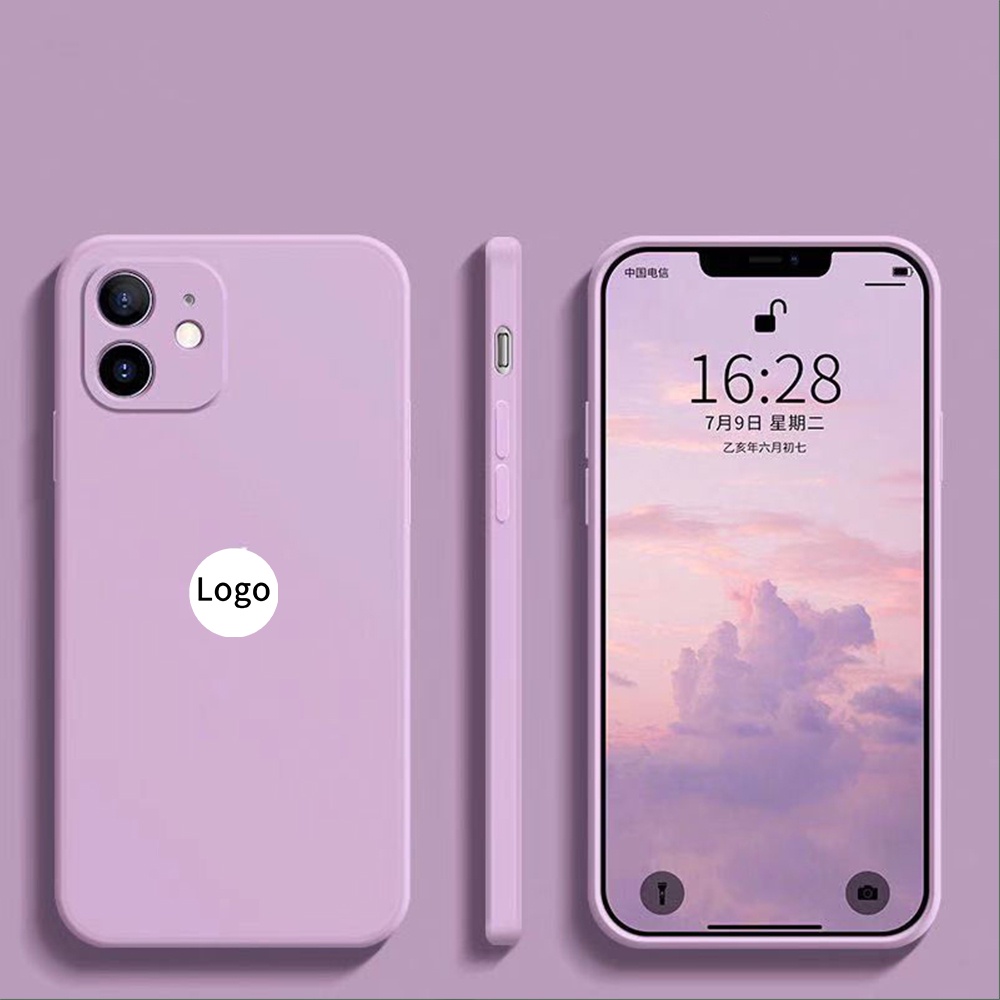 Ốp điện thoại silicon dẻo hình vuông thời trang thích hợp cho iPhone X XS Max XR 11 12 13 Pro Max