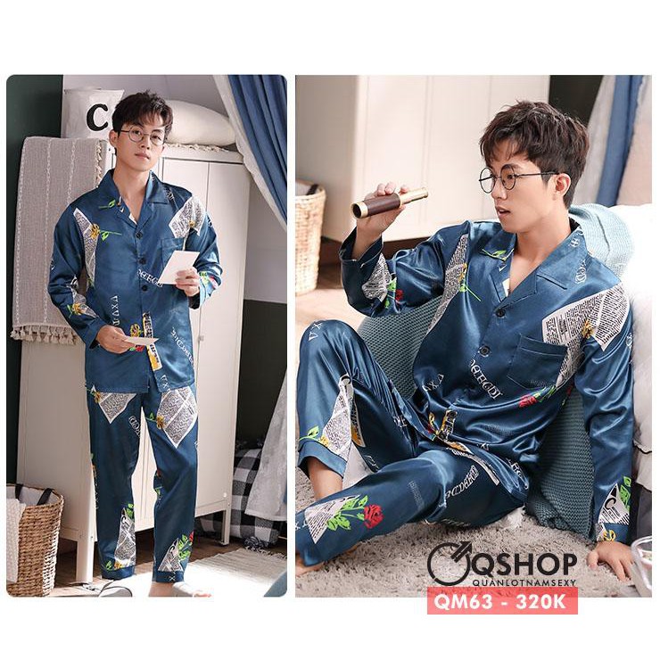 [SALE] ĐỒ NGỦ PIJAMA NAM CAO CẤP QM63- QM64