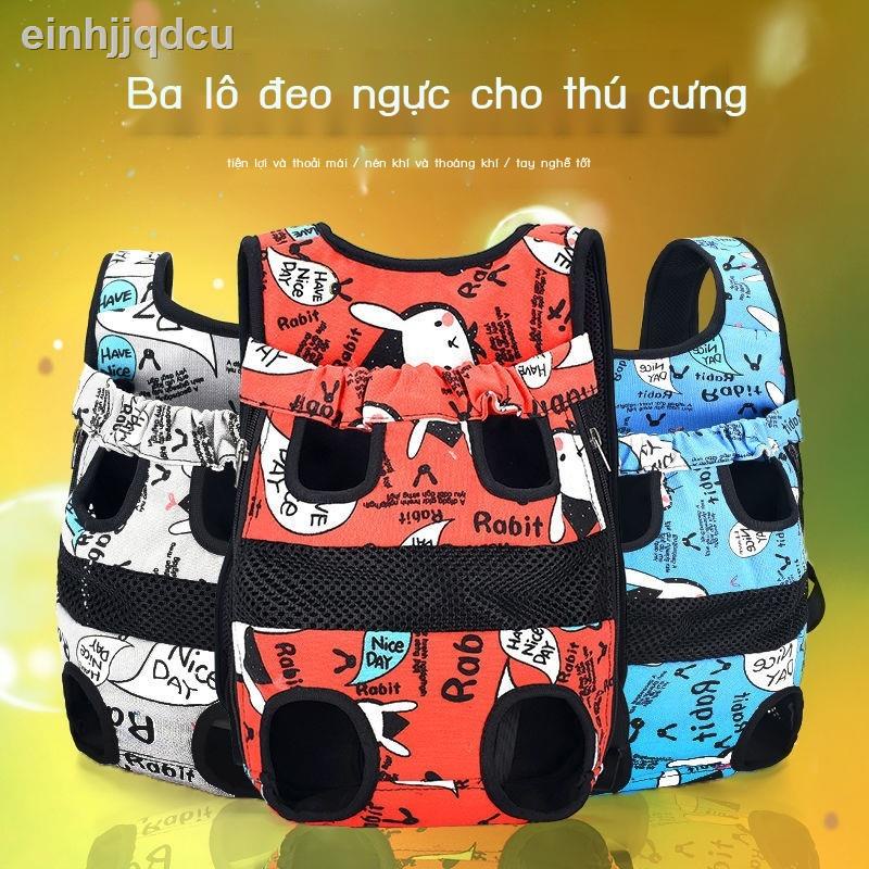 ஐ☁✥Con chó ba lô đi ra ngoài vai mang túi xách vật nuôi mèo mùa hè dễ thương ngực nhỏ