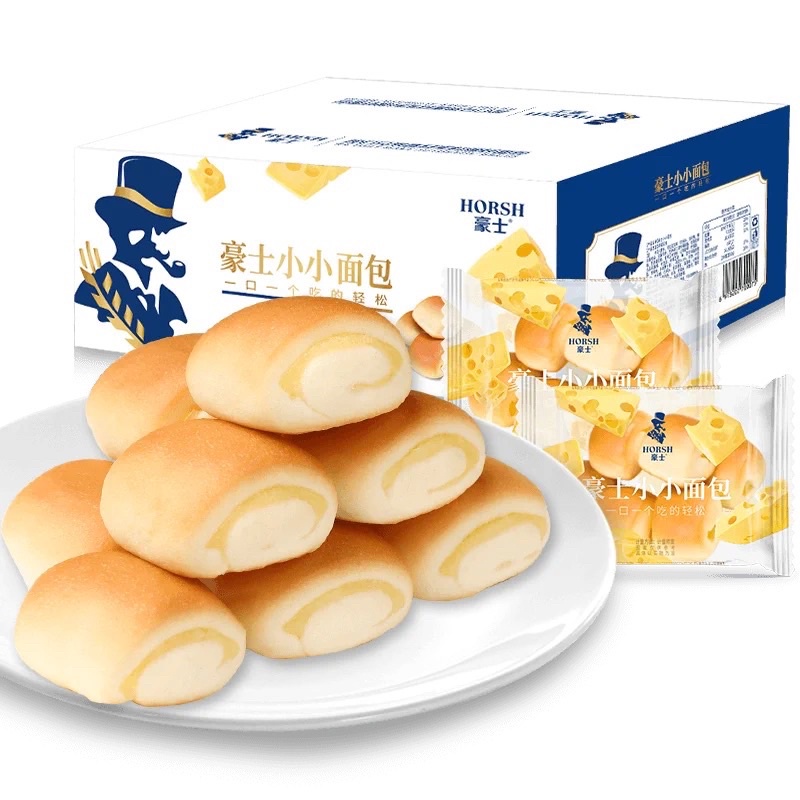 1KG Bánh Mì Tươi Nhân Phomai Gói 6 Viên Ông Già Horsh - Bánh Sữa Chua Đài Loan Thơm Ngon Béo Ăn Là Ghiền