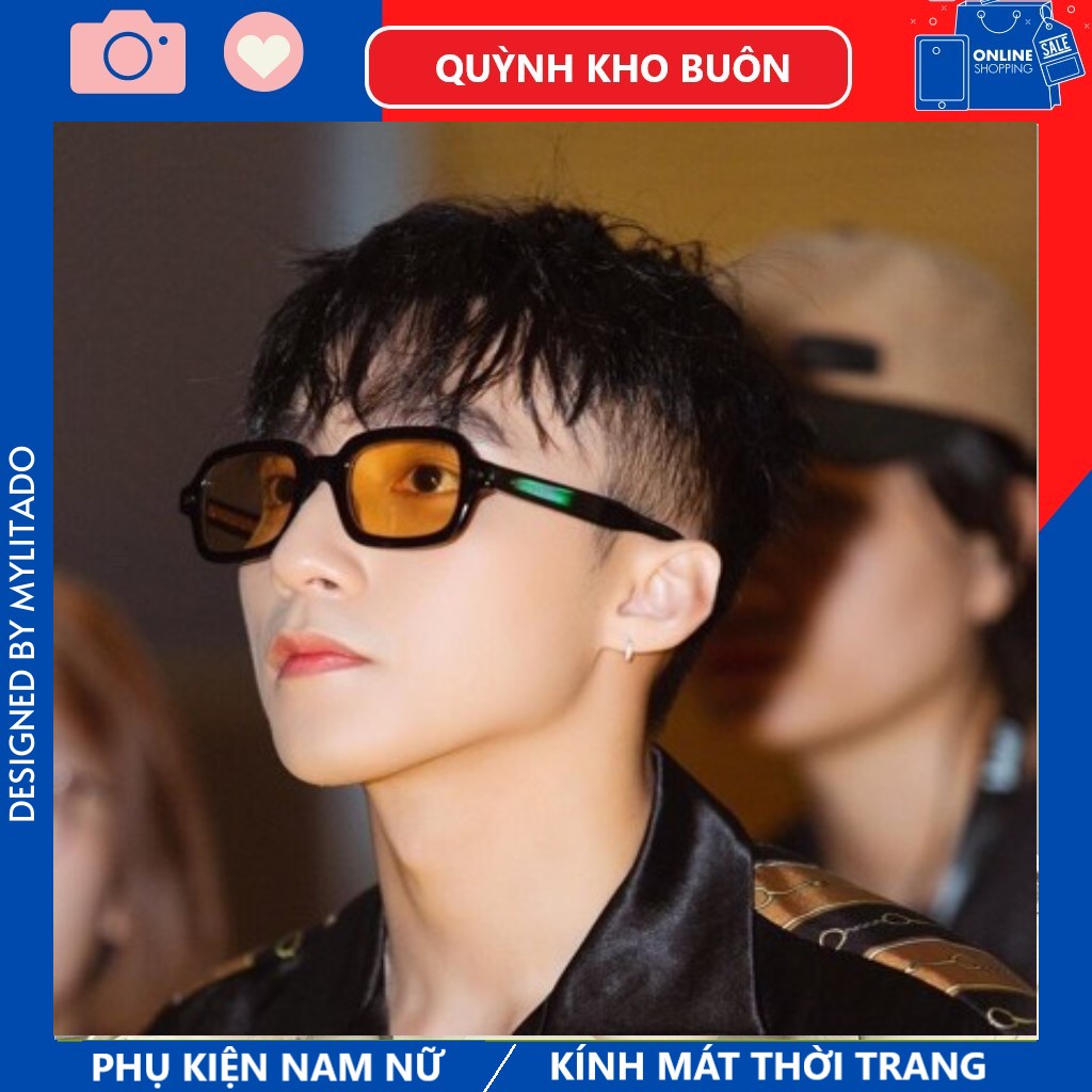 Kính mát nam nữ Cao Cấp - Đẹp chống UV400 - Sơn Tùng MTP gọng kính vuông xu hướng thời trang 2022 -Q2160