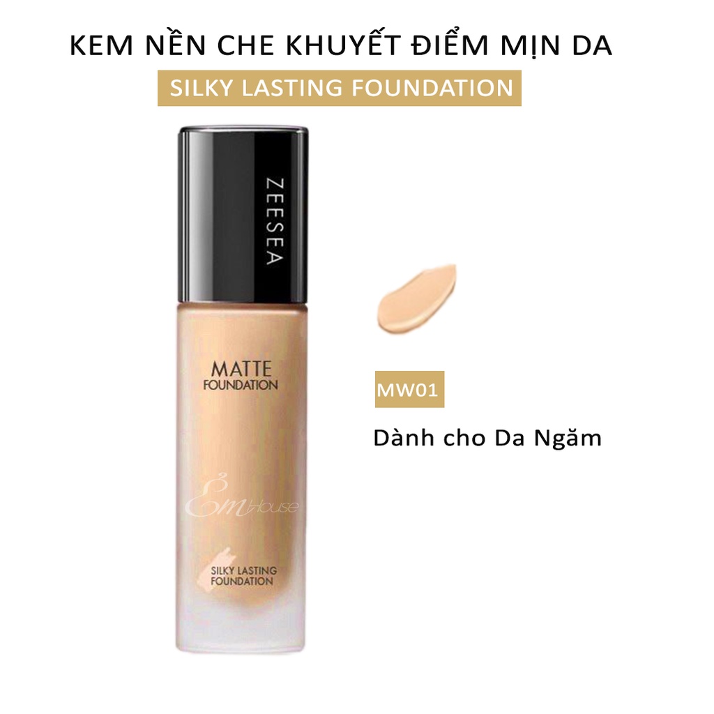 Kem Nền Mịn Da Che Khuyết Điểm Lâu Trôi ZEESEA Silky Long Lasting Makeup Foundation