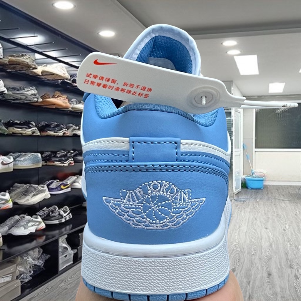 Giày Jordan Cổ Thấp Nam Nữ, Giày Sneaker JD1 Xanh Dương Cổ Thấp Thời Trang Cao Cấp Hottrend 2022
