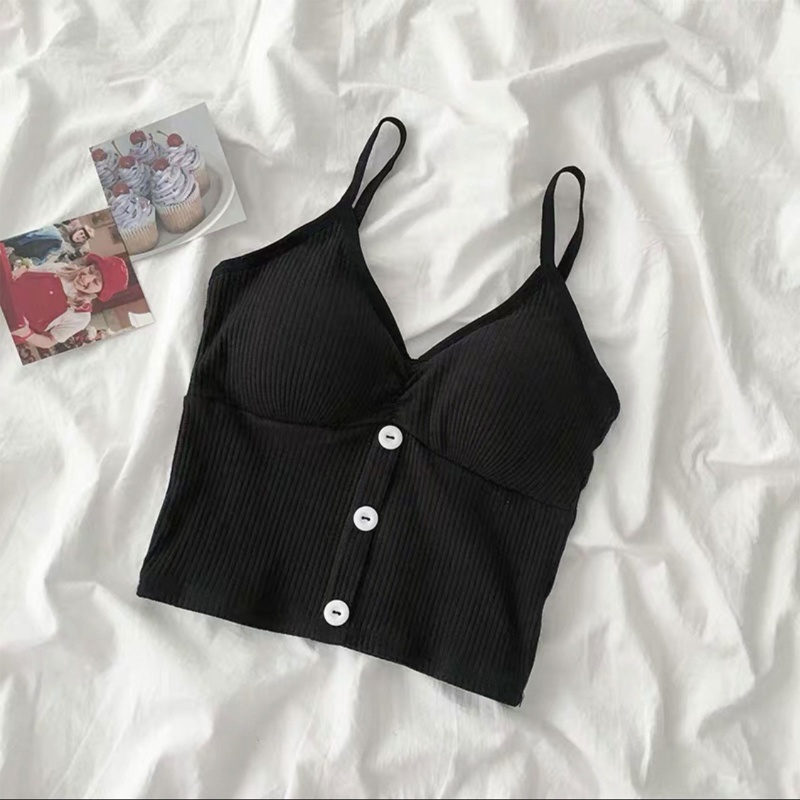 Áo Ngực Hai Dây Vải Cotton Thời Trang Mùa Hè Quyến Rũ Cho Nữ