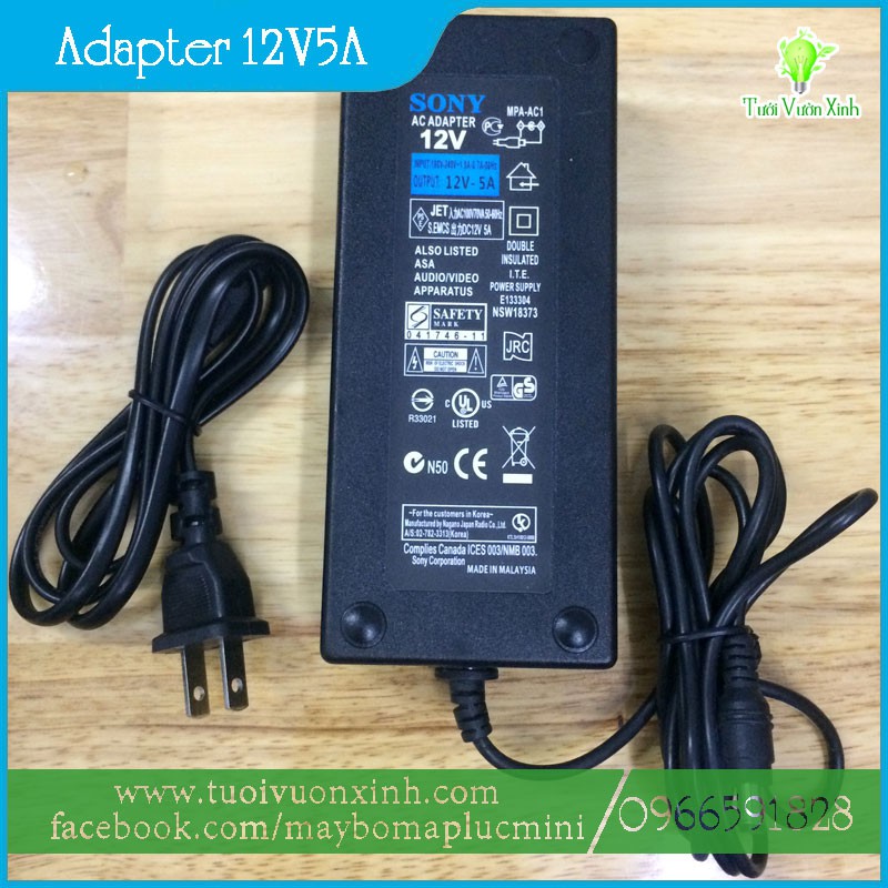 Adapter SONY 12v5A thân lớn có vít vặn tháo võ