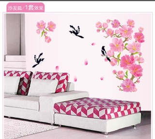 Decal dán tường mẫu cành đào mẫu 2