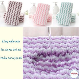 KHĂN MẶT LÔNG CỪU [KHĂN LAU MẶT] KHĂN LAU MẶT LÔNG CỪU VÂN KẺ SỌC