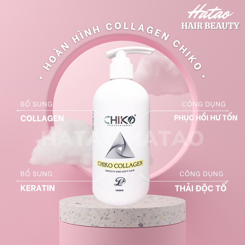 HẤP Ủ TÓC PHỤC HỒI Collagen Chiko Hương Trà Xanh Chai 500ML