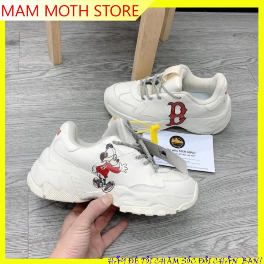 Giày mlb các mẫu ny đế trắng mickey đỏ holo vang holo hồng full size MAM MOTH